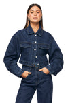 THE XAVIER INDIGO JACKET | model