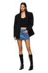 THE MORGAN MID BLUE SKIRT | model