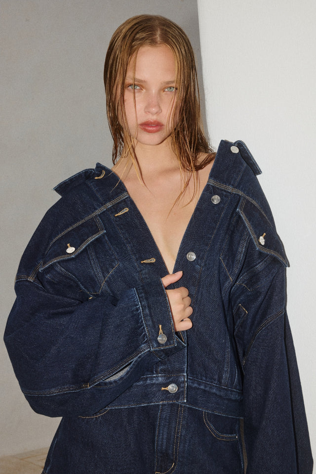 THE MAXWELL DARK INDIGO JACKET 