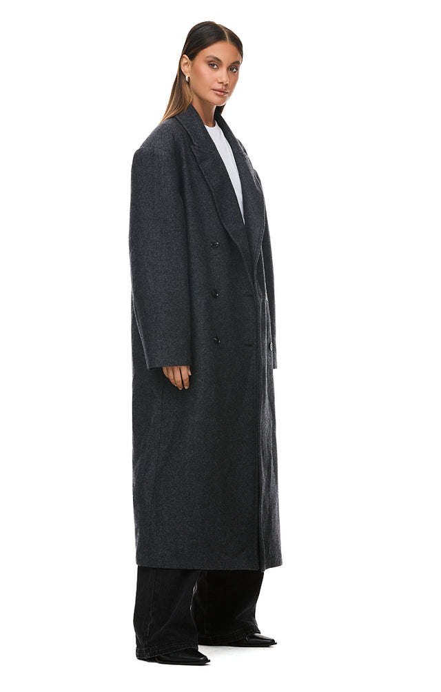 THE BOSTON OVERSIZED GREY COAT 
