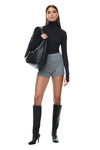 THE TULSA BLACK TURTLENECK TOP | model