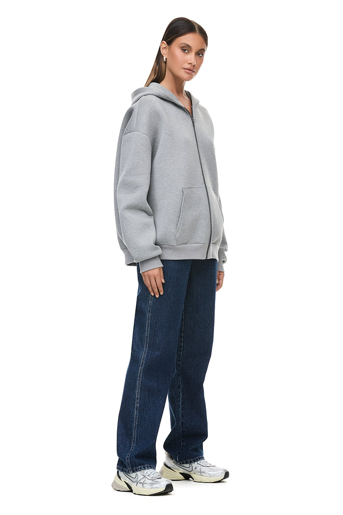 THE DARIA GREY HOODIE | model