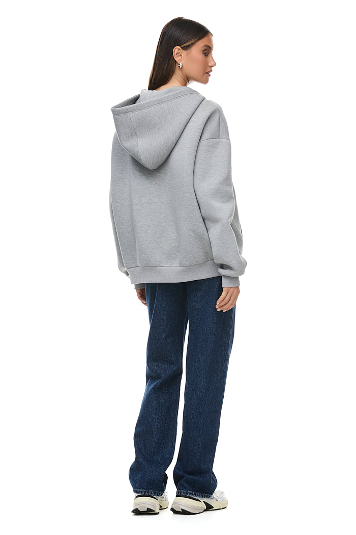 THE DARIA GREY HOODIE | model