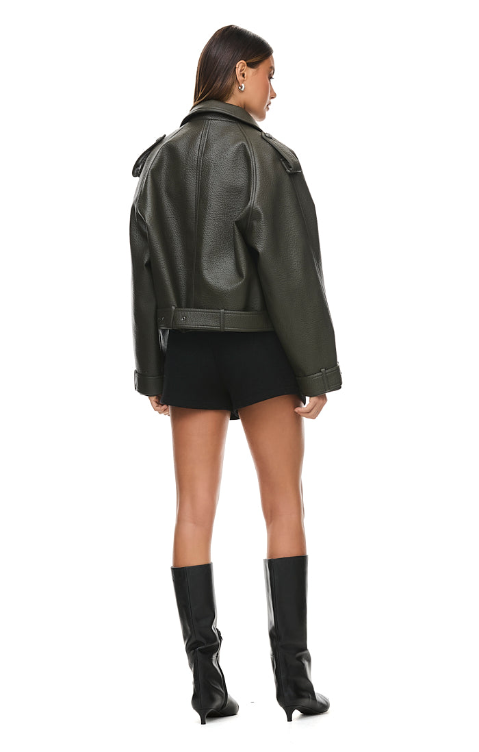 THE MADDEN DEEP OLIVE JACKET | model