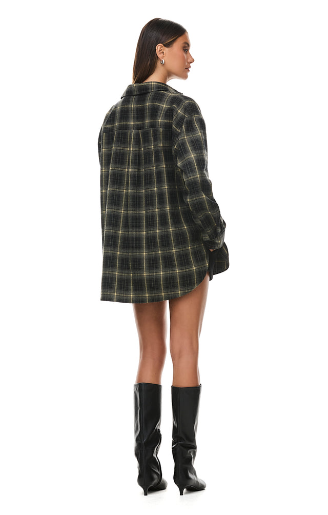 THE PAX OLIVE PLAID SHIRT 