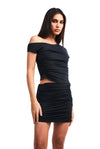 THE KATIA MINI SKIRT BLACK | model