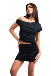 THE KATIA MINI SKIRT BLACK | model