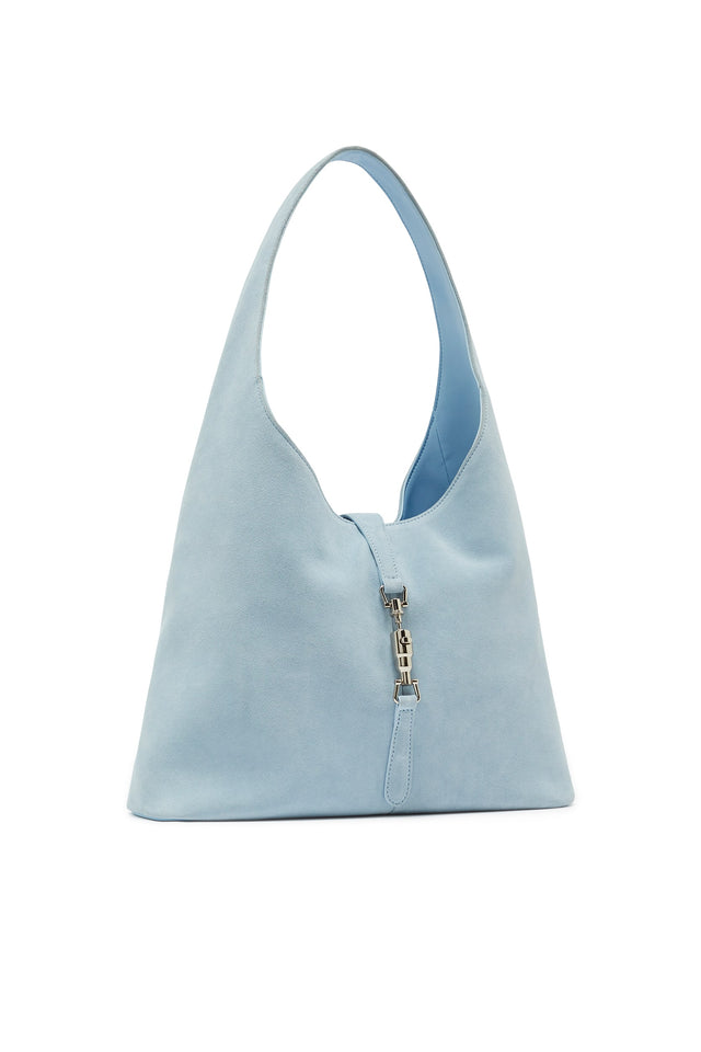 THE PIPER BLUE SUEDE BAG 