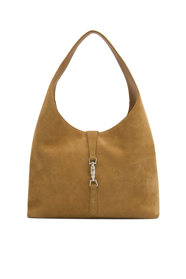 THE PIPER HONEY SUEDE BAG 