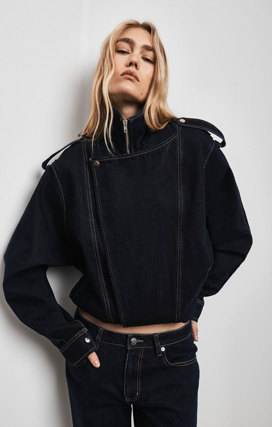 THE RORI RAW INDIGO DENIM JACKET | CAMPAIGN