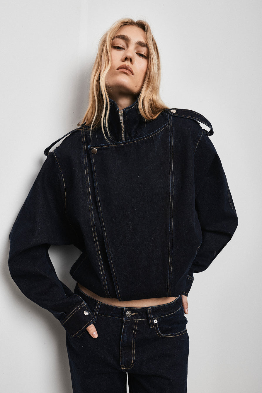 THE RORI RAW INDIGO DENIM JACKET | CAMPAIGN