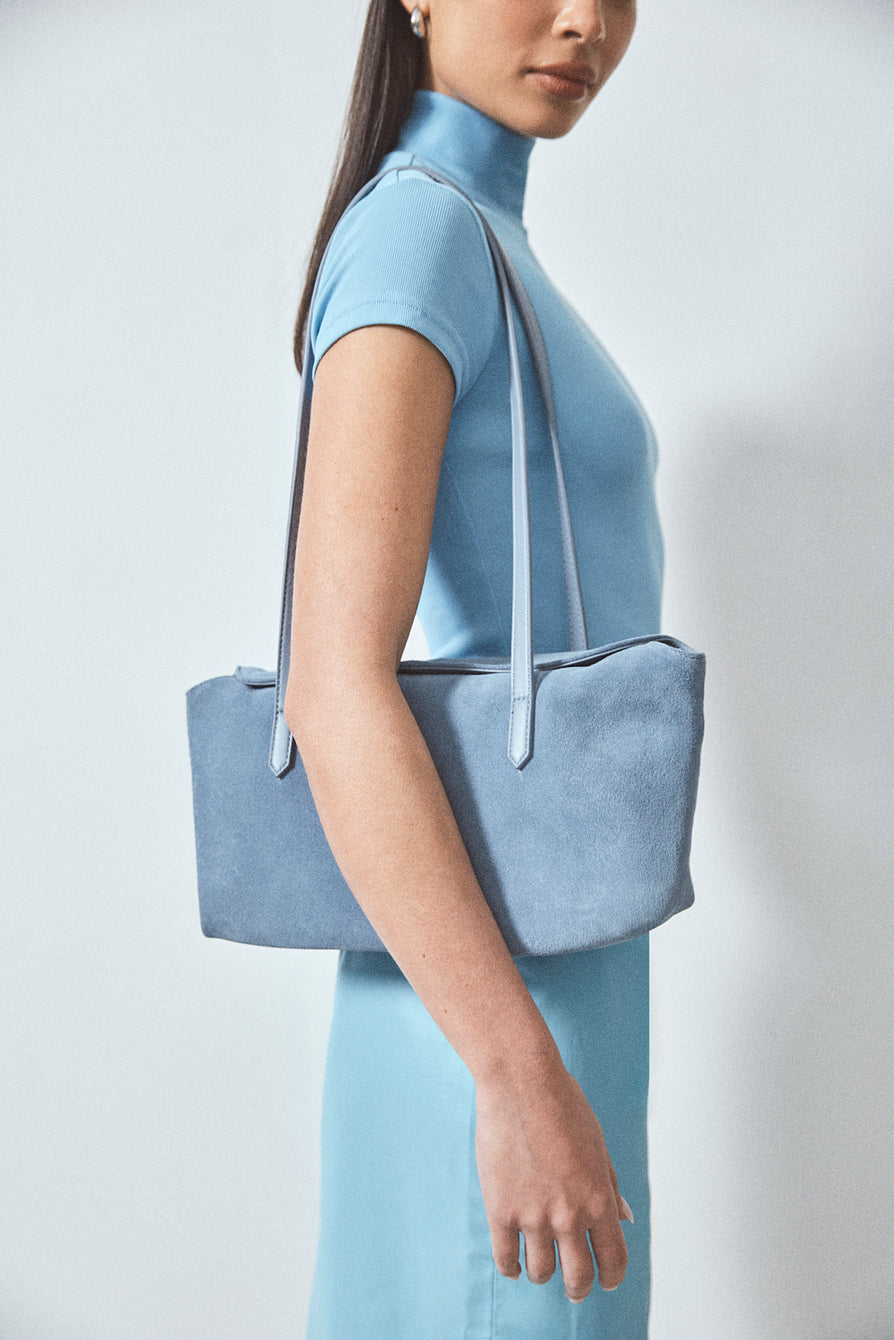 THE POPPY BLUE SUEDE BAG | CAMPAIGN
