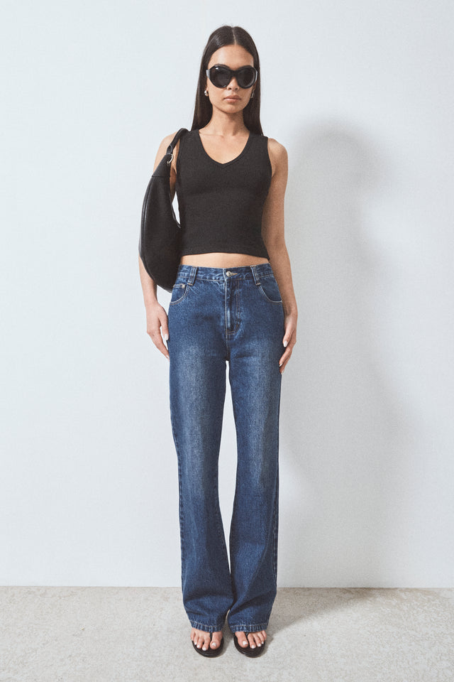 THE BRADY DARK BLUE BOOTCUT JEAN 