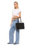 THE REYES BLACK TOTE | model
