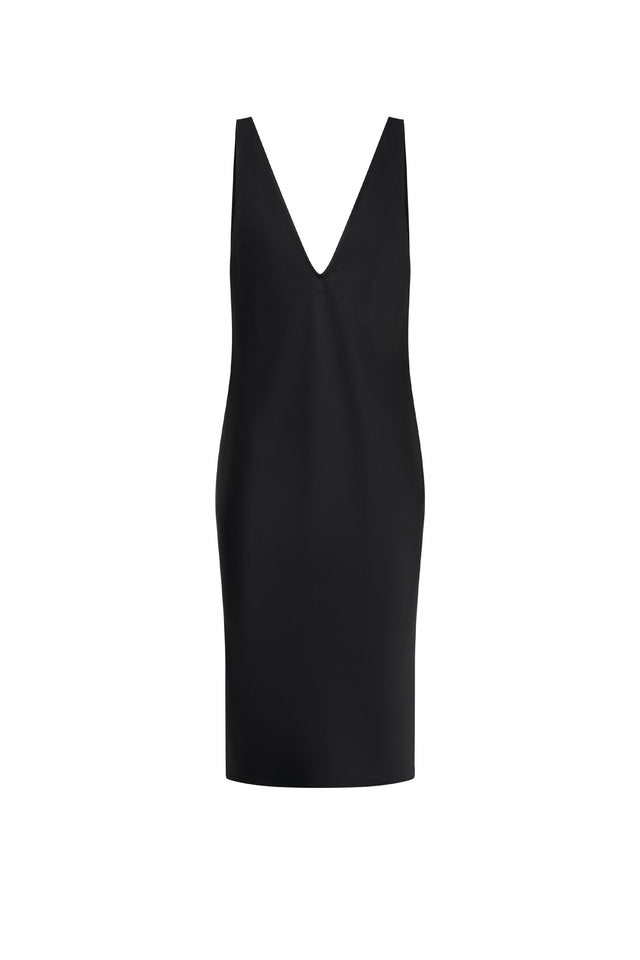 THE SAMMY BLACK SLIP DRESS 