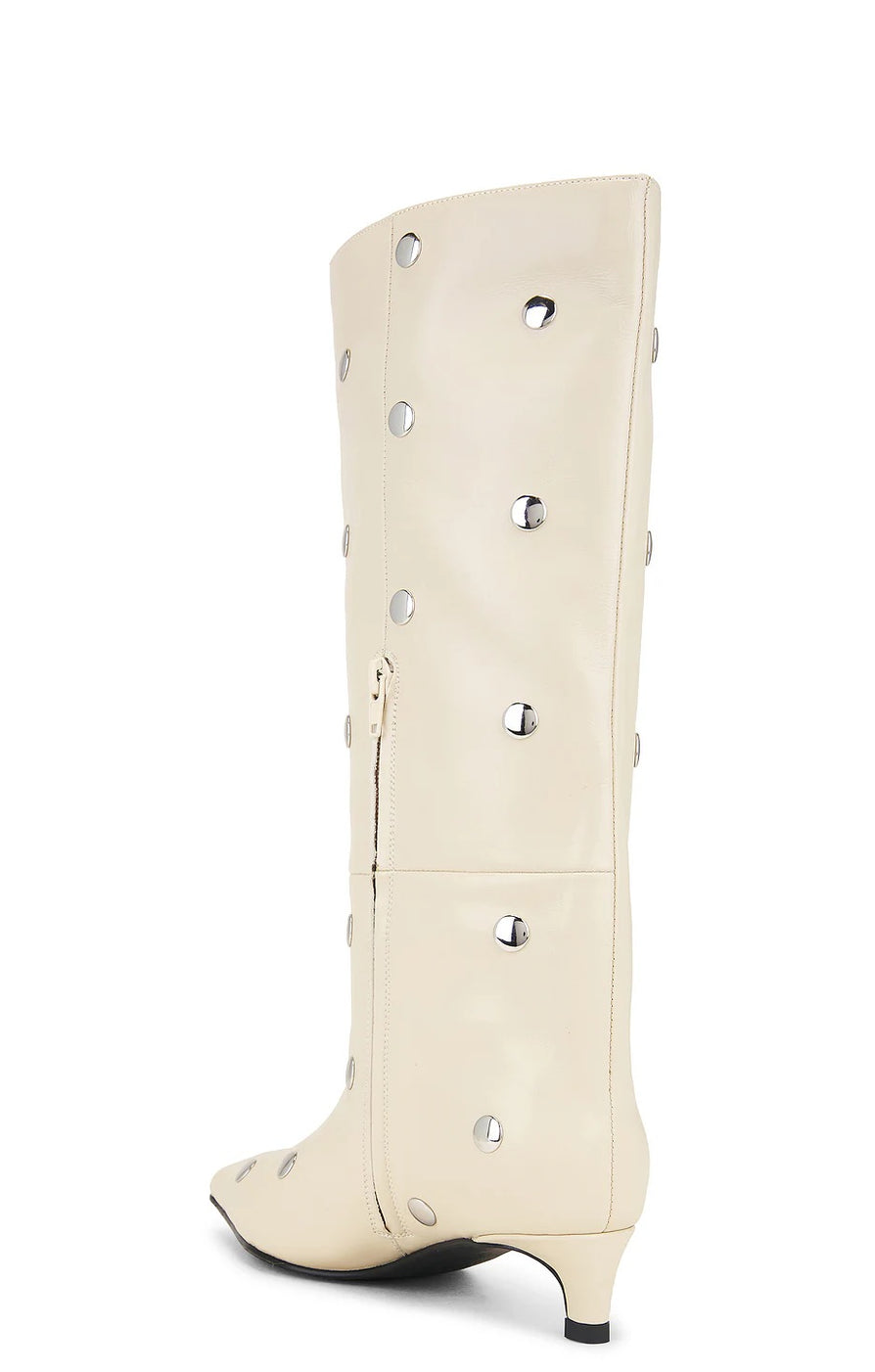 THE STACEY WHITE STUD BOOT | GHOST