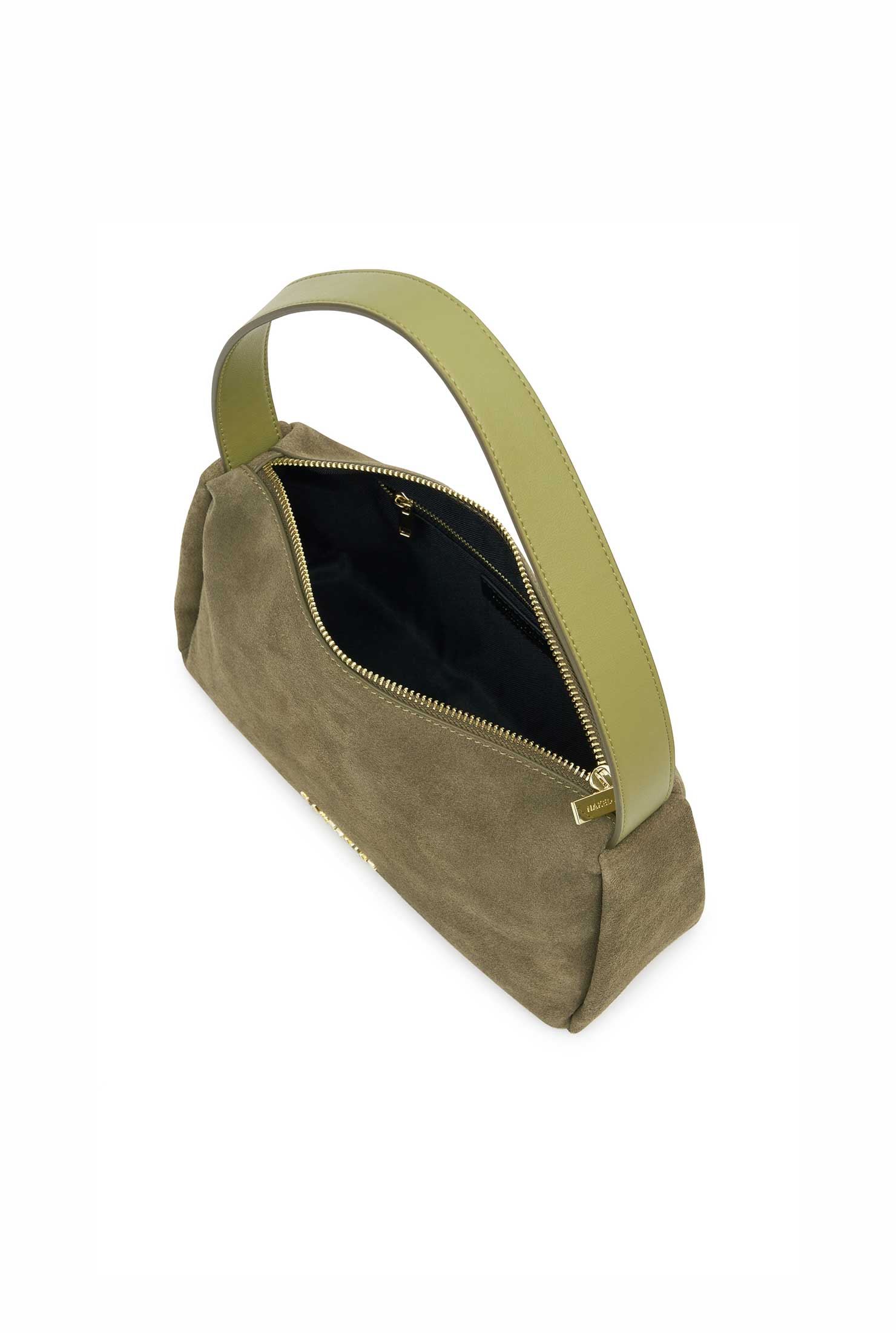 Green hot sale suede bag