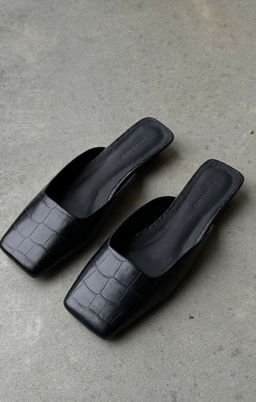 THE NOLAN BLACK CROC EMBOSSED MULE | lifestyle