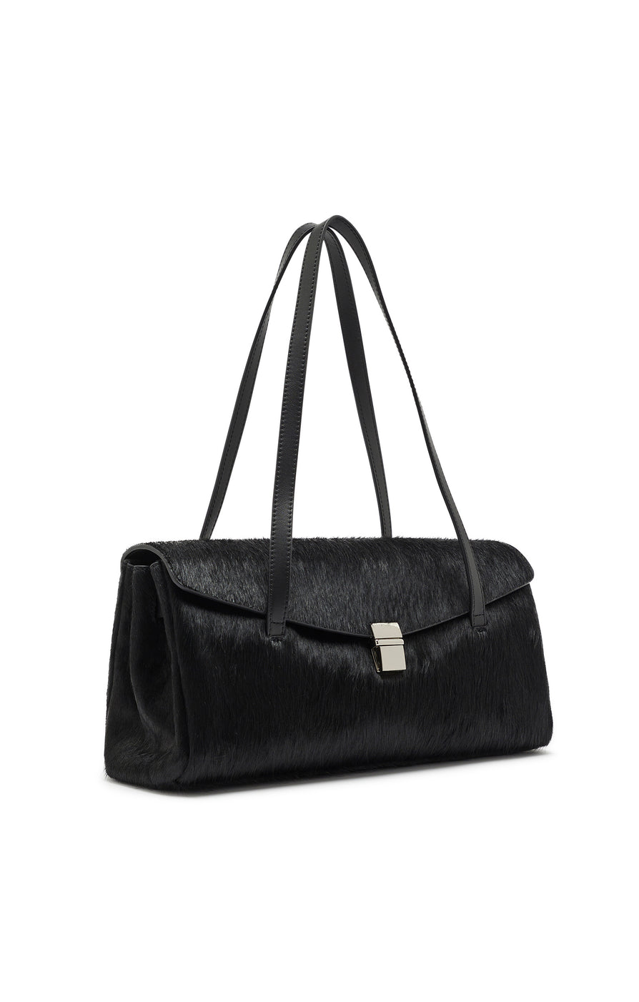 THE ABEL BLACK PONY HAIR BAG | ghost