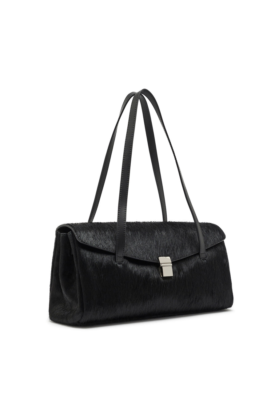 THE ABEL BLACK PONY HAIR BAG | ghost