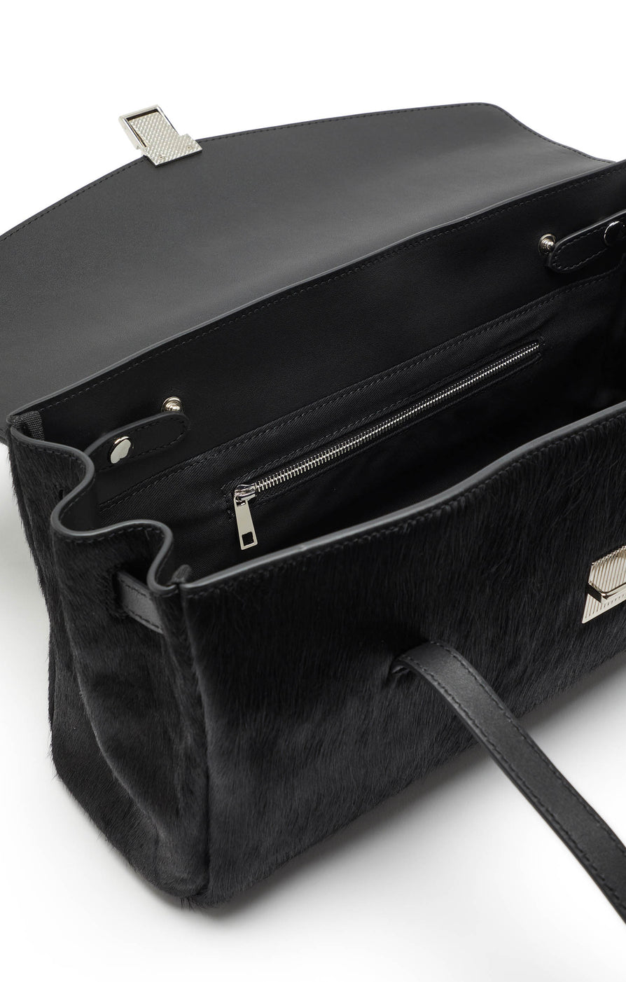 THE ABEL BLACK PONY HAIR BAG | ghost