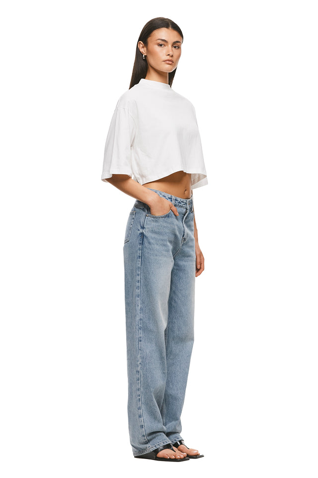 THE ALEX CROPPED WHITE TEE 