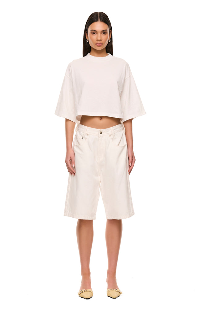 THE ALEX WHITE CROPPED TEE 