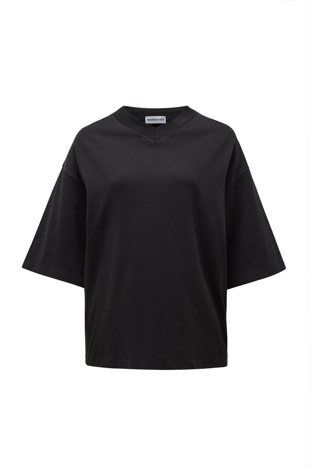 THE ALEX BLACK V-NECK TEE 