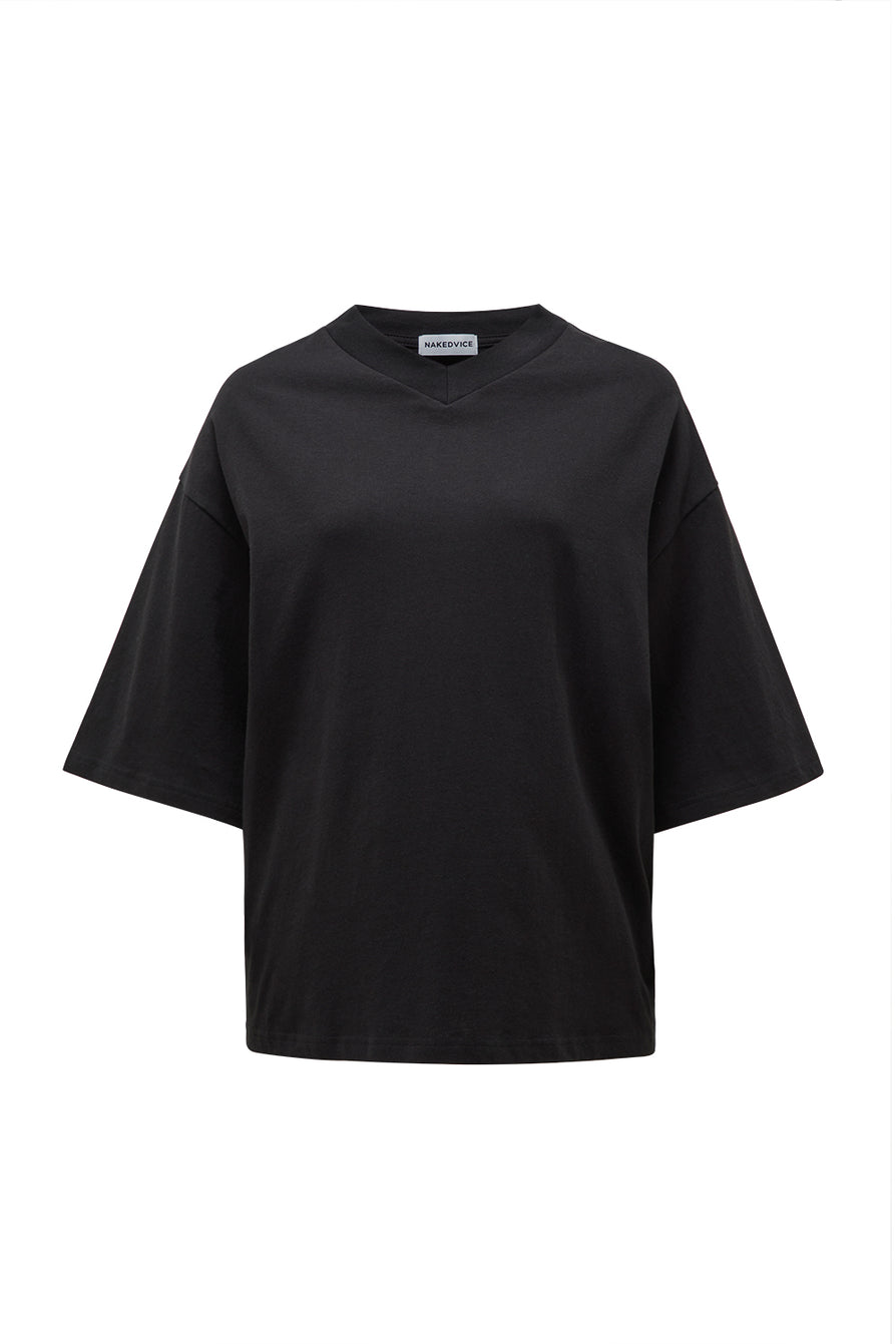 THE ALEX BLACK V-NECK TEE | GHOST