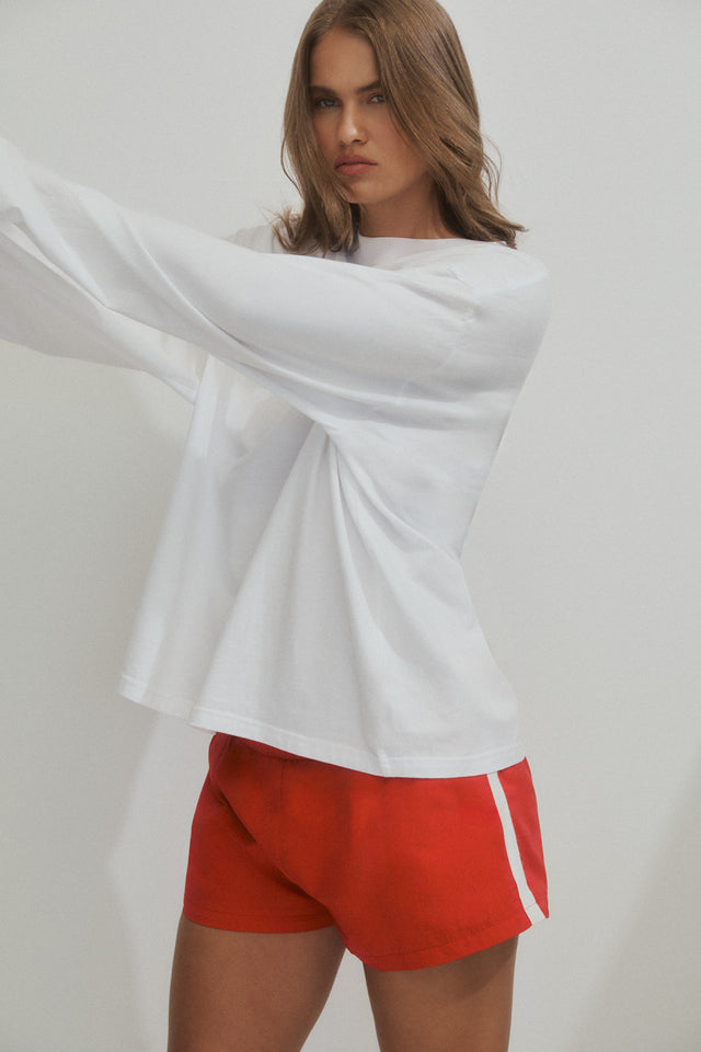 THE ARCHIE WHITE LONGSLEEVE TOP 