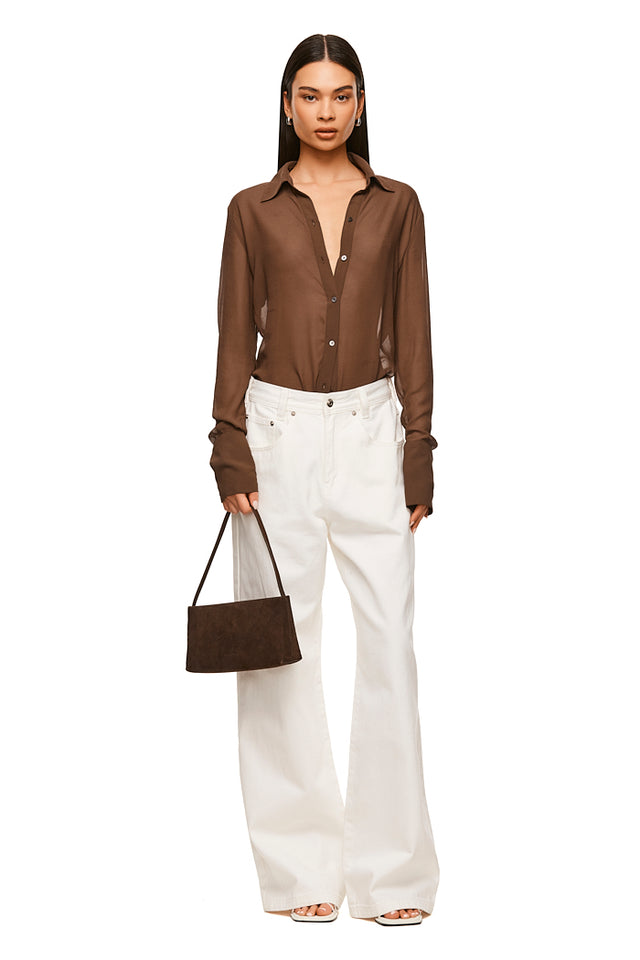 THE ARIEL MOCHA SHIRT 
