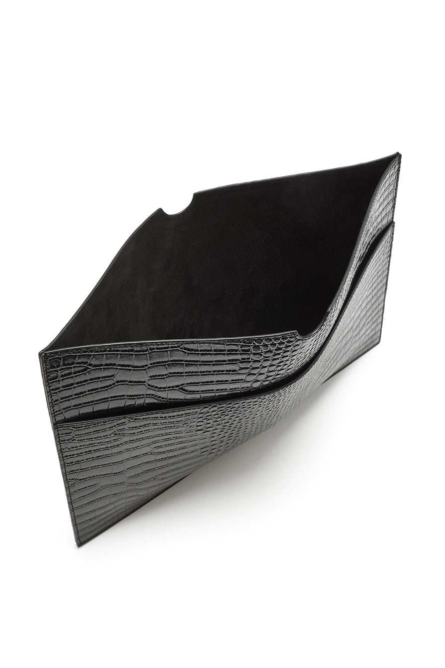 THE BASS BLACK CROC LAPTOP SLEEVE | GHOST
