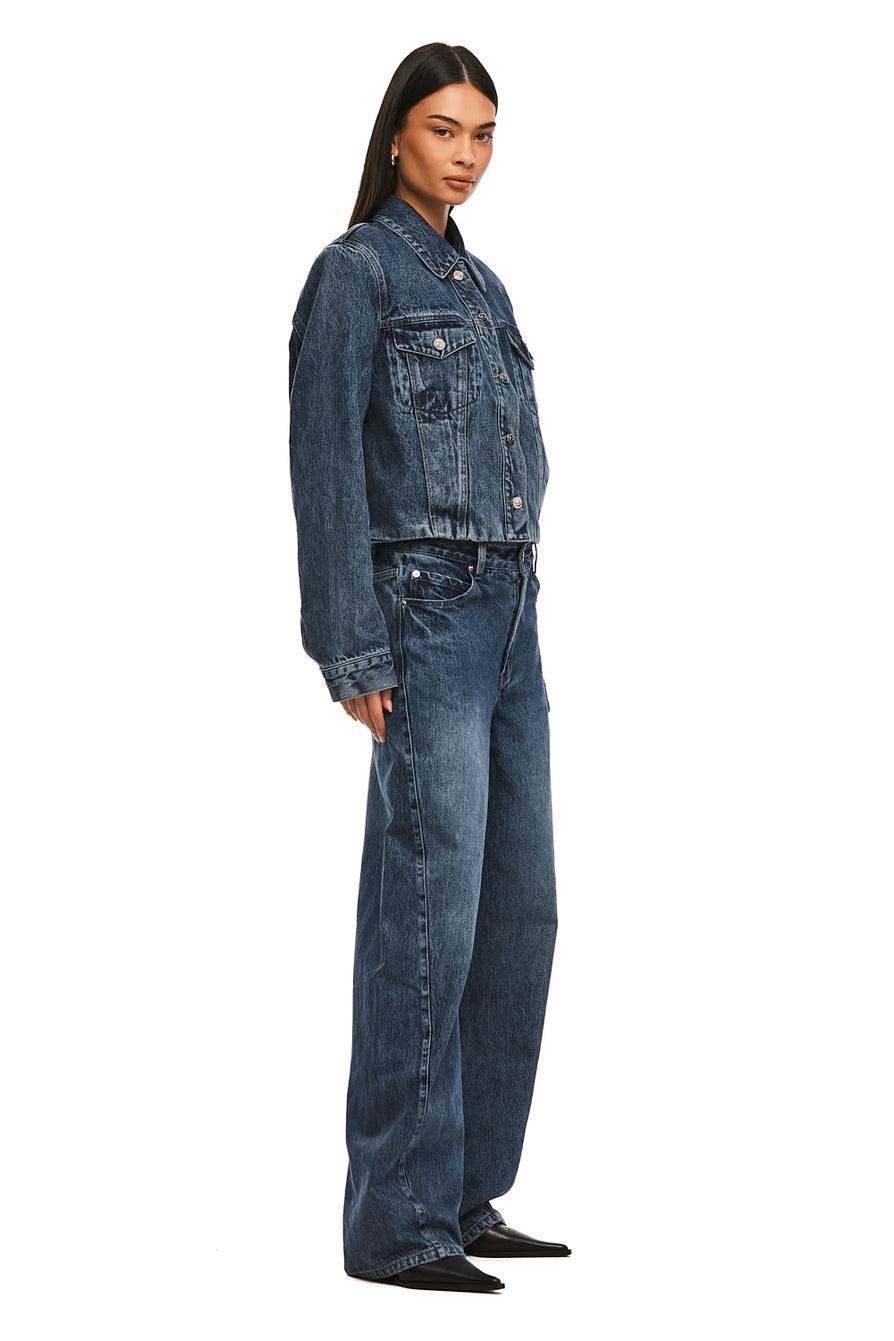 THE BAXTER WASHED INDIGO JACKET | MODEL