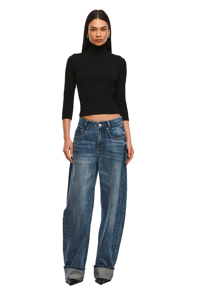 THE JENSEN TRUE BLUE CUFFED JEAN 