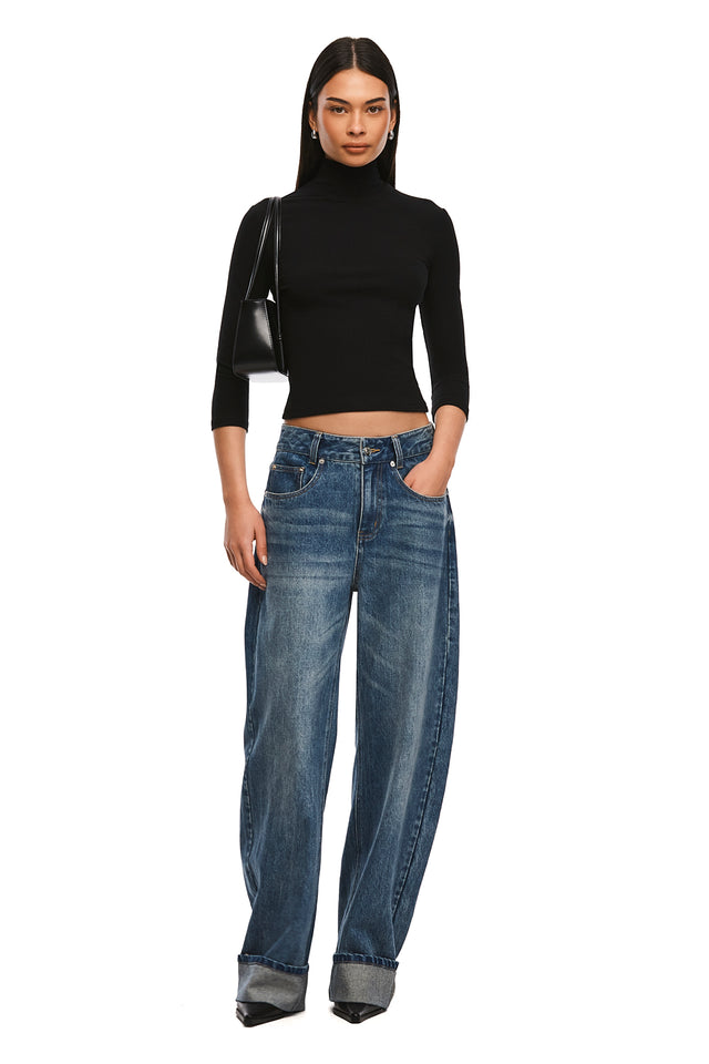THE JENSEN TRUE BLUE CUFFED JEAN 