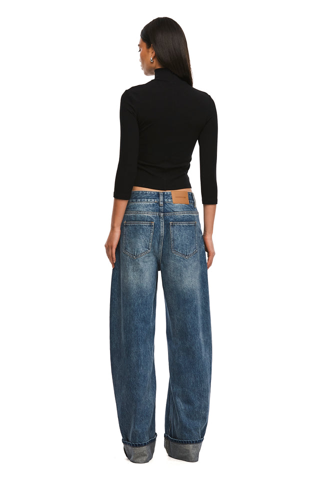 THE JENSEN TRUE BLUE CUFFED JEAN 