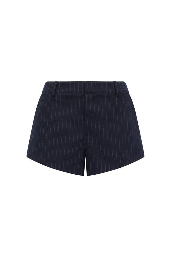 THE BECKETT NAVY PINSTRIPE SHORT