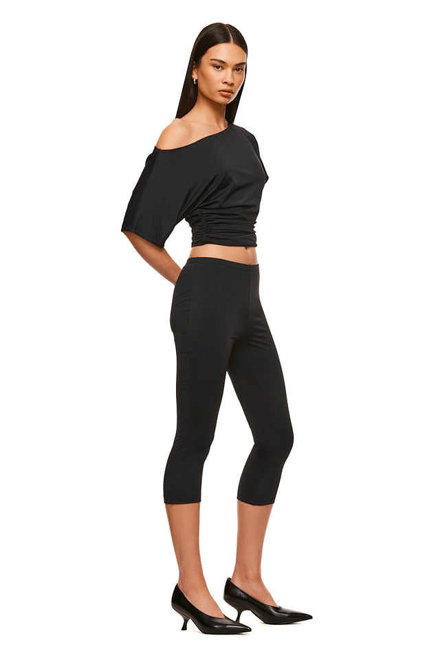 THE THEA BLACK CAPRI 