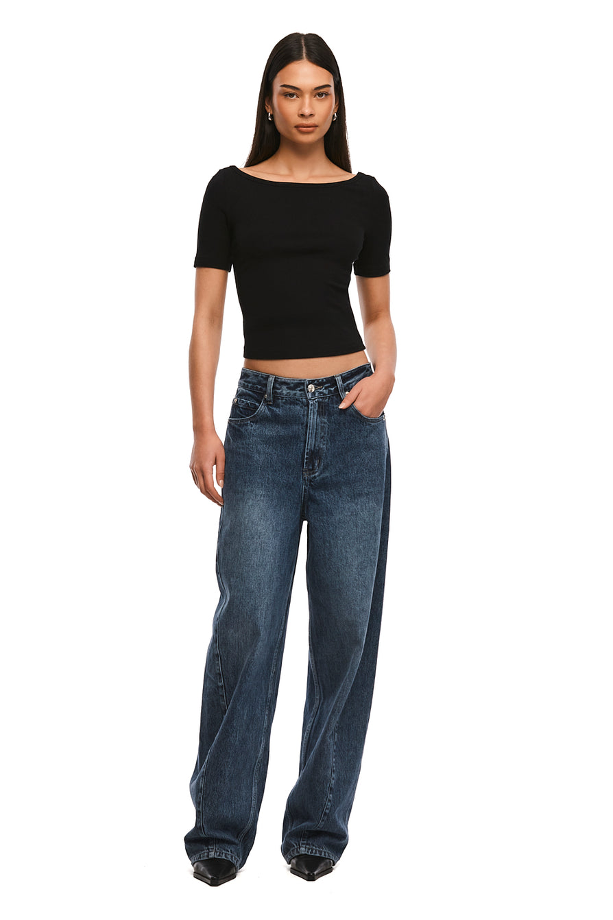 THE BAXTER WASHED INDIGO JEAN | MODEL