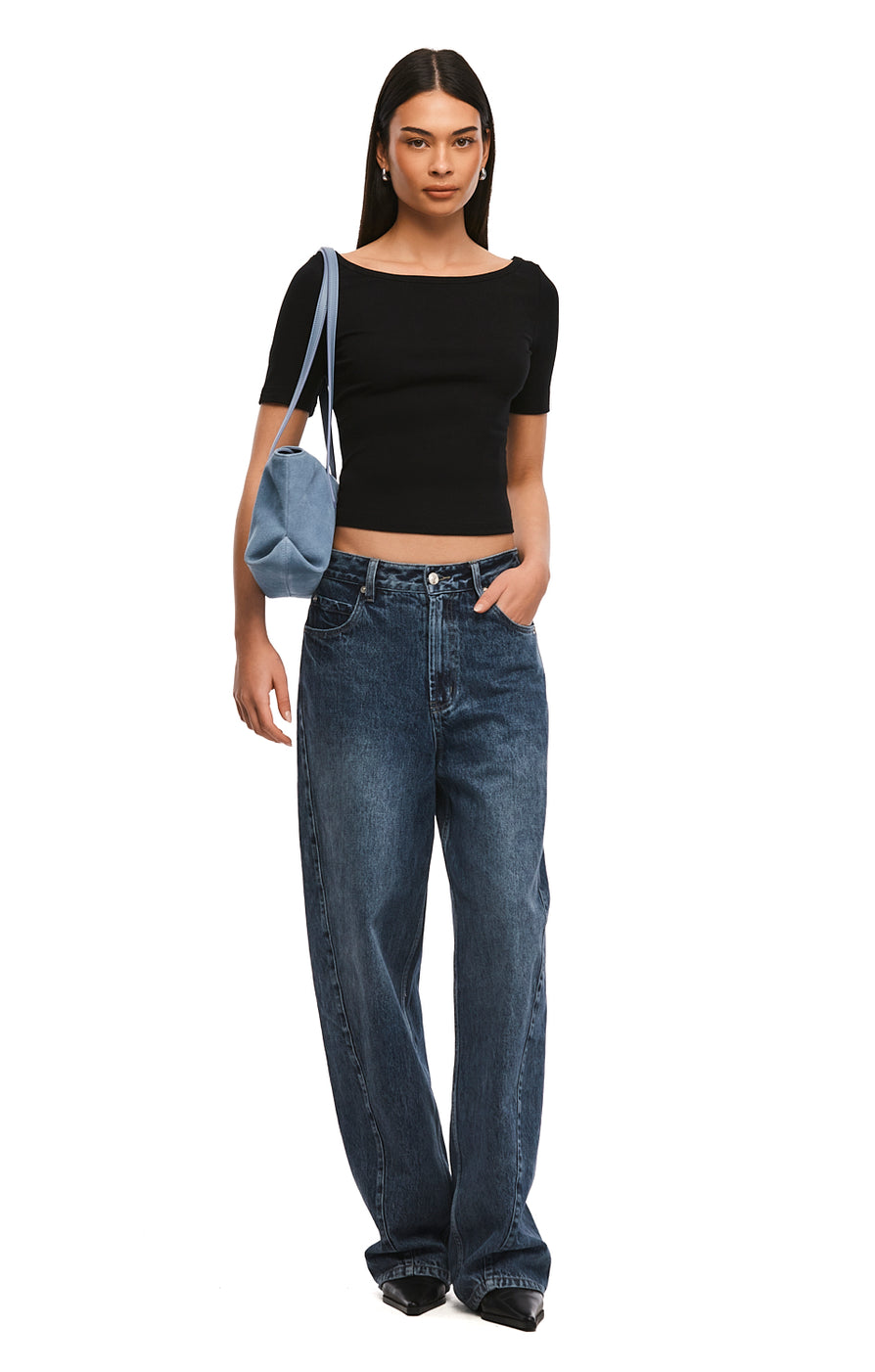 THE BAXTER WASHED INDIGO JEAN | MODEL