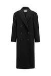 THE BOSTON OVERSIZED BLACK WOOL BLEND COAT | GHOST