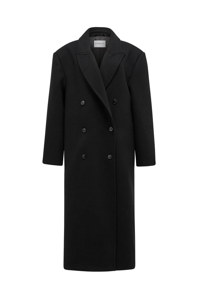 The Boston Oversized Black Wool Blend Coat $300 ($399.95) + extra 20% off at checkout Nakedvice sale