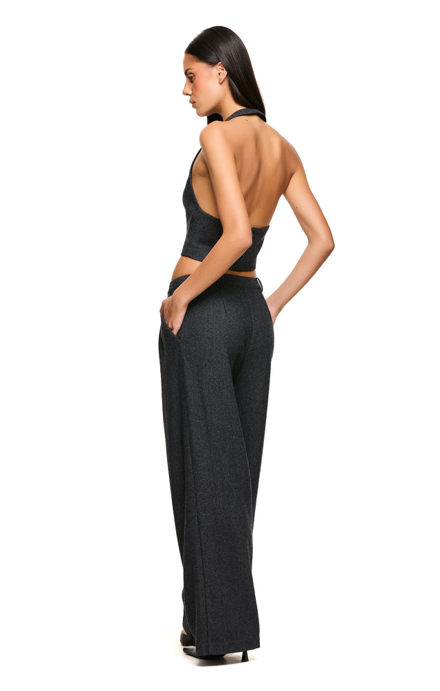THE BOSTON GREY HALTER TOP