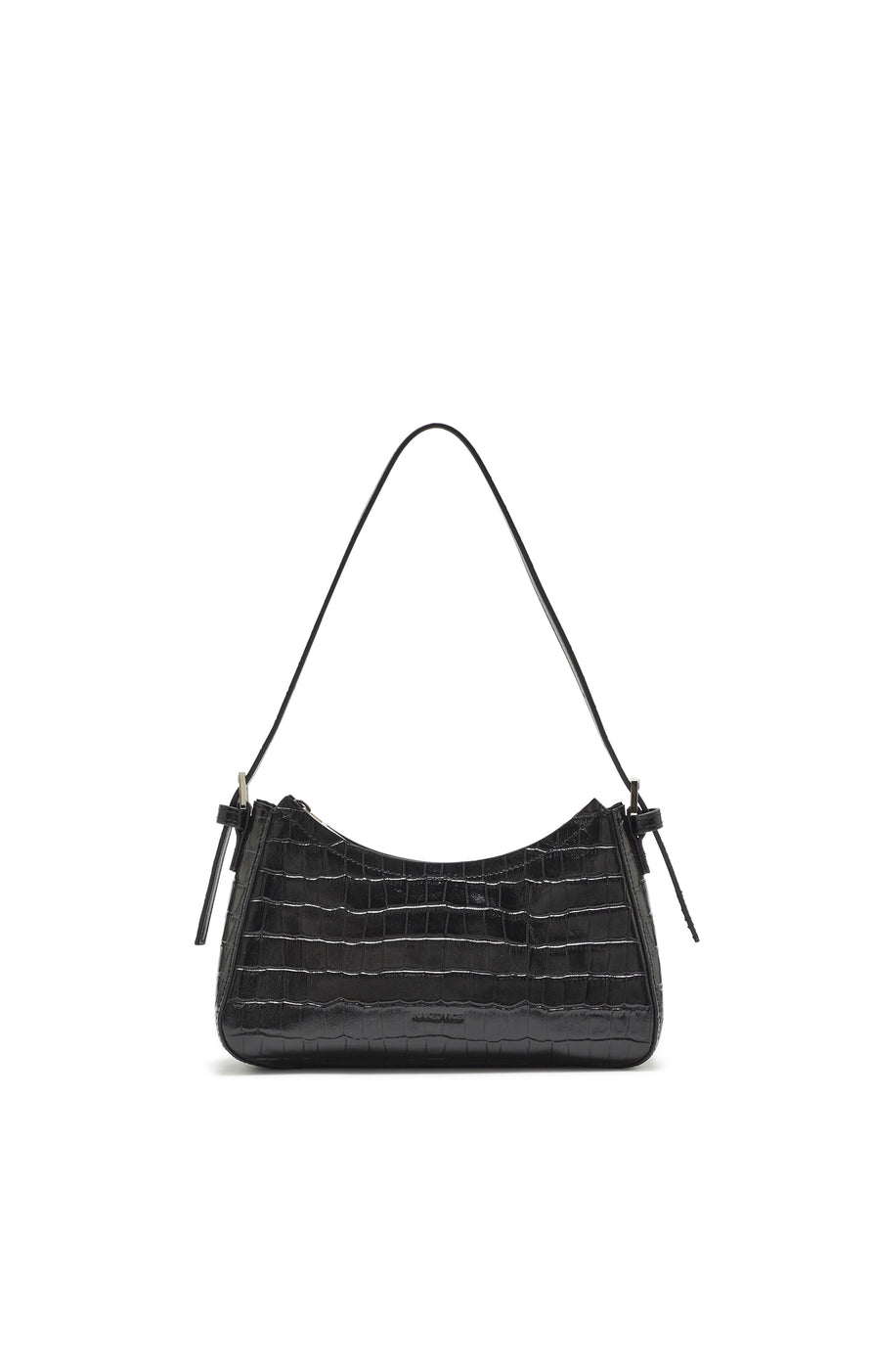 THE BRIAR BLACK CROC EMBOSSED MINI BAG | GHOST