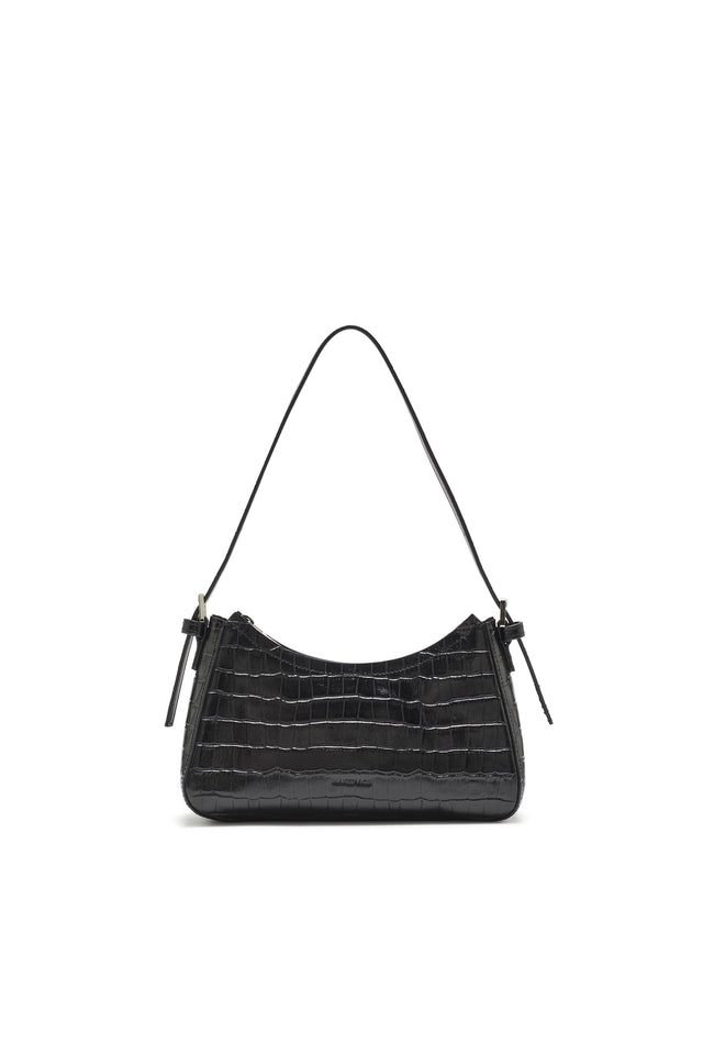 THE BRIAR BLACK CROC EMBOSSED MINI BAG 