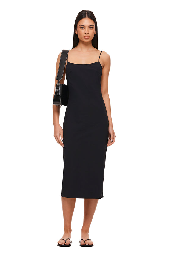 THE CARA BLACK MIDI DRESS