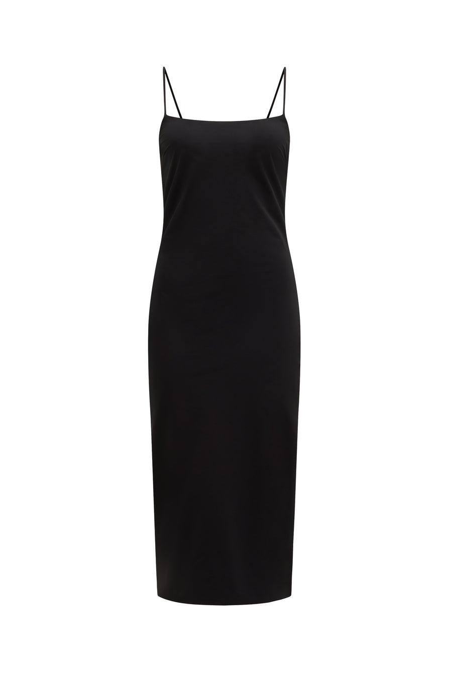 THE CARA BLACK MIDI DRESS | GHOST