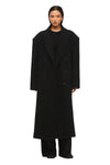 THE BOSTON OVERSIZED BLACK WOOL BLEND COAT | MODEL