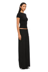 THE HARPER BLACK PINSTRIPE PANT | MODEL