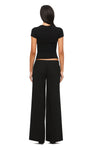 THE HARPER BLACK PINSTRIPE PANT | MODEL